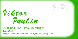 viktor paulin business card